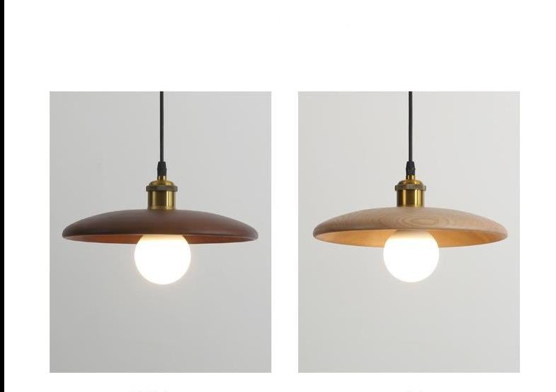 Nordic Solid Wood Lamp Restaurant Chandelier Single Head Art