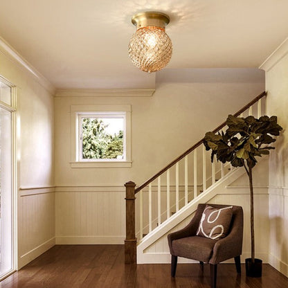 Modern Minimalist Creative All-copper Corridor Aisle Light Stair Balcony Ceiling Lamp