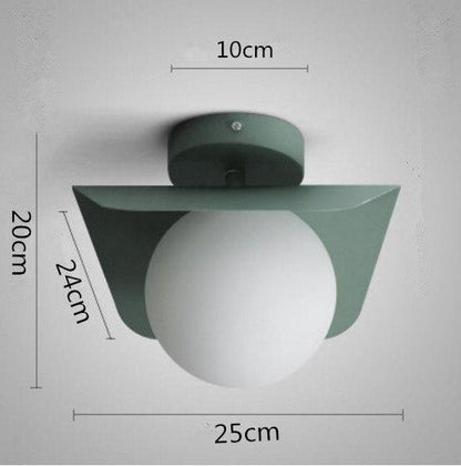 Creative Ceiling Lamp Contracted LED Glass Iron Indoor Light Decorate Lighting Restaurant Modern Light Fixture