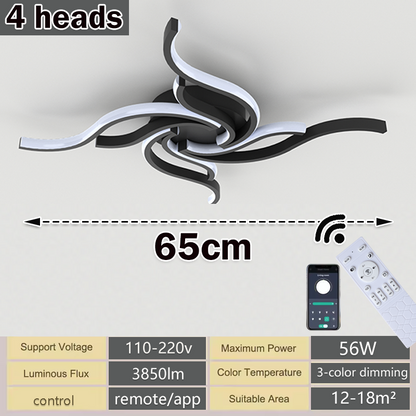 LED Ceiling Light Remote Control 3 Colors APP Dimming Lamp AC 110V 220V Aluminum For Living Room Bedroom