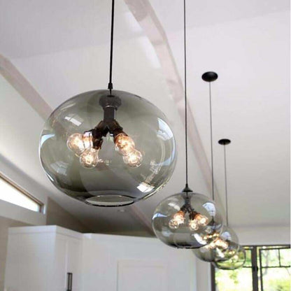 Modern Loft E27 Glass Bowl Pendant Lights Colorful Simple Hanging Lamps For Kitchen Living Room Bedroom Restaurant Hotel Room