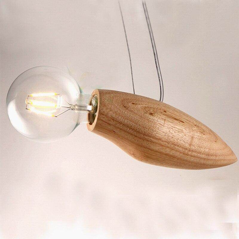 New design Modern Creative Cartoon Bee Lamp Balcony Small Wood Loft Pendant Lamp Cord Loft Hanging Light Bulb Stairs Decorated
