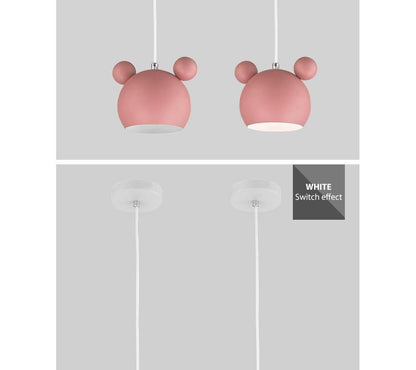Pendant Lights Nordic Macaron Wrought Iron Personality Cute Lighting Cartoon Corridor Bedroom Children's Bedside Lights