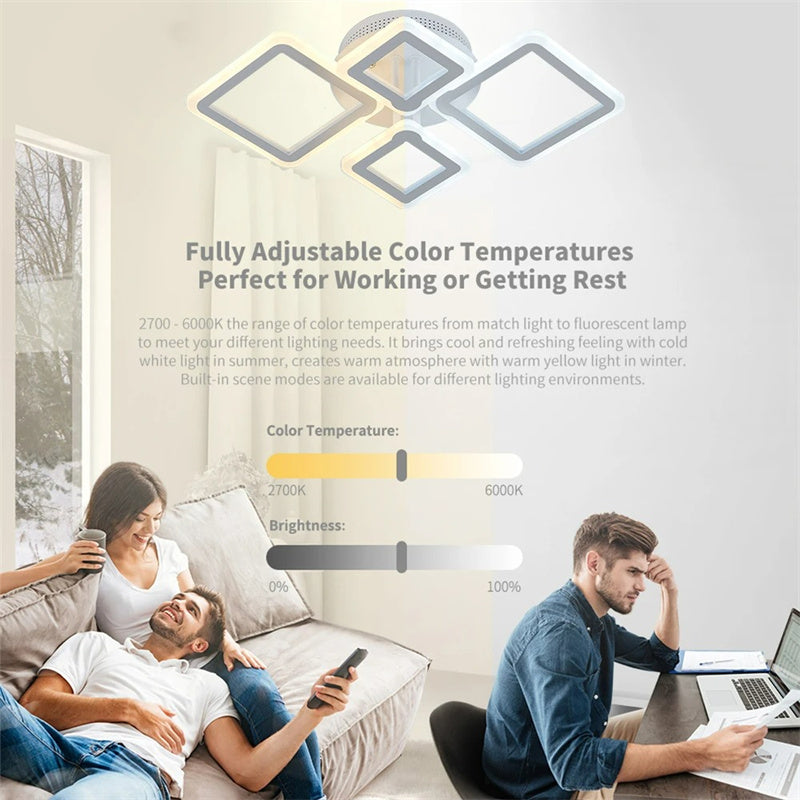 Ceiling Lamp Bedroom Pendant Light Lighting Dining Room Kitchen Aisle Balcony With App And Remote Control Dimming Fixture