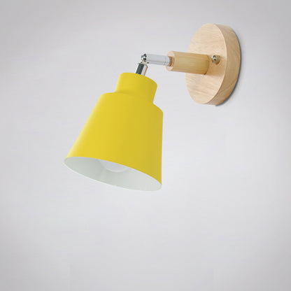 Nordic Wall light Indoor DIY E27 Wooden 6 Colors EU/UL Plug 350° Wall lamps