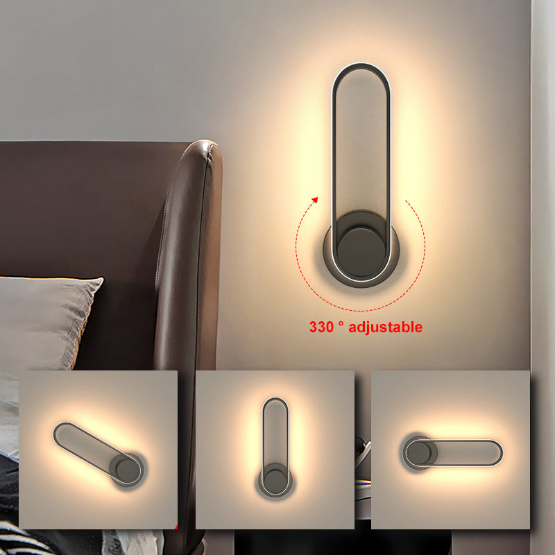 Led Wall Lamps 330 Degree Rotating Lamp In Wall Spotlight For Stairs Living Room Bedroom Wall Light
