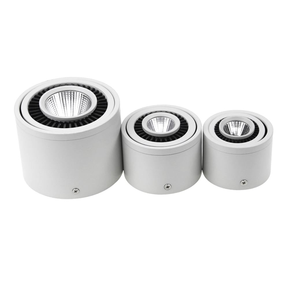 Dimmable Surface Mounted LED COB Downlight 5W/7W/9W/15W LED Lamp Ceiling Spot Light with LED Driver White/Warm White
