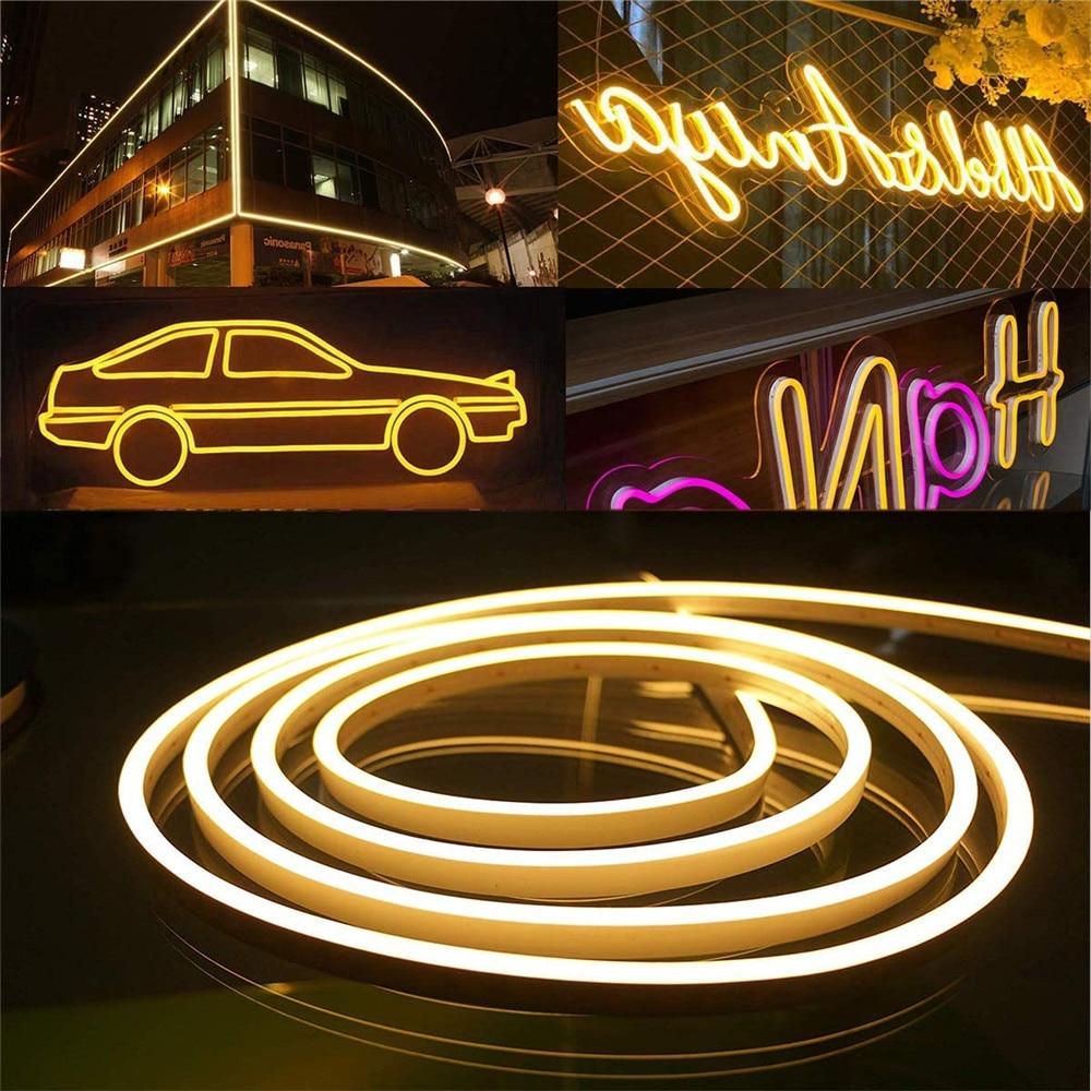 12V Led Strip Waterproof Ribbon Led Neon Light IP67 White /Warm White Red Blue Led Tape Light 2835 120Led/m Stage modeling light