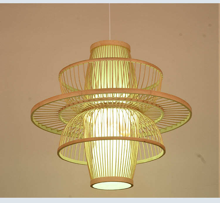 Bamboo Lanterns Restaurant Simple Tearoom Home Stay Chandelier