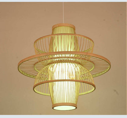 Bamboo Lanterns Restaurant Simple Tearoom Home Stay Chandelier