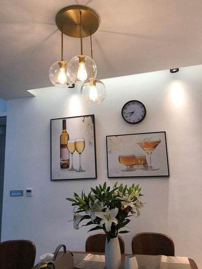 Loft Modern Pendant Light Silver Gold Glass Ball Hanging Lamp Hanglamp Kitchen Light Fixture Dining Living Room Luminaire