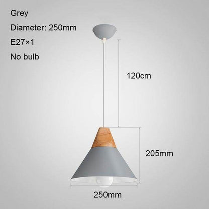Nordic LED Pendant Lights Dining Room Pendant Lamp Modern Colorful Restaurant Kitchen Coffee Bedroom Loft Hanglamp Wood E27