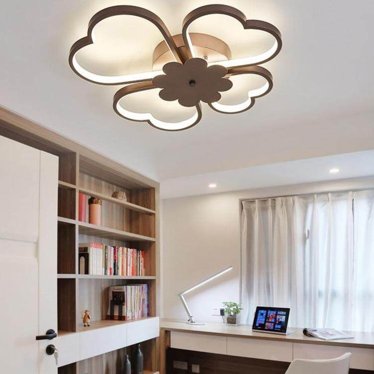 Acrylic Kids Led Ceiling Lights For Study Room Flowers Lighting Fixtures Lampe Led Plafond Plafond Home 36W 54W Lampara Techo