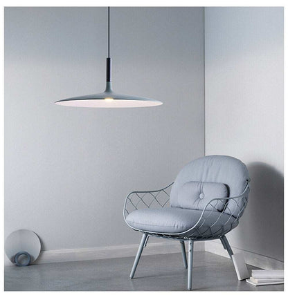 LED Saucer Pendant Lights Hanging Lamp Cement Hanglamp Nordic Retro Living Room Light Fixtures Decorative Lighting