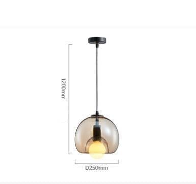 Nordic Glass Chandeliers Three-headed Combination Lamps