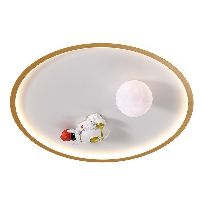 New Creative Astronaut Ceiling Lamp Children's Room Cartoon Moon Planet Bedroom Study Round Nordic Lamps