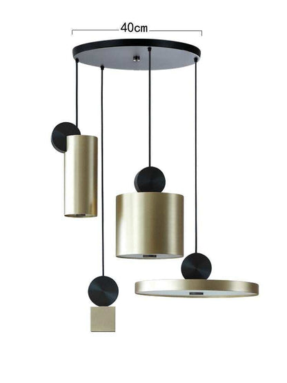 Simple Window Bedside Postmodern Style Ins Designer Restaurant Bar Creative Combination of Geometric Chandeliers