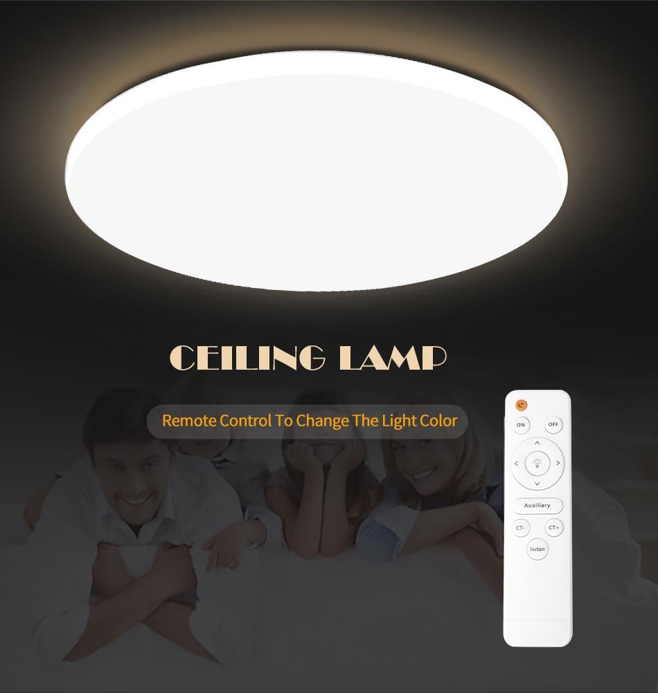 Modern LED Ceiling Light Lighting Fixture Lamp Surface Mount Living Room Bedroom Bathroom Remote Control Home Decoration Kitchen