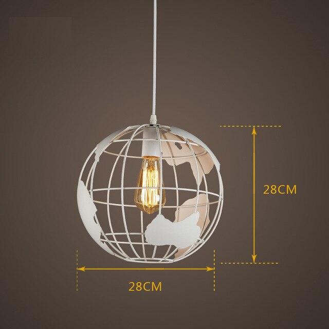 Nordic LED globe pendant lamp iron black / white lamp cafe living room bar office ceiling children ceiling lamp bedroom