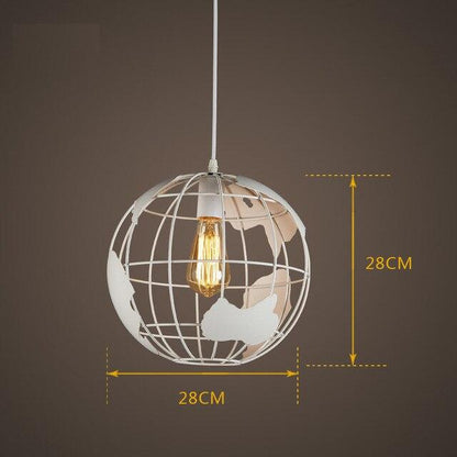 Nordic LED globe pendant lamp iron black / white lamp cafe living room bar office ceiling children ceiling lamp bedroom