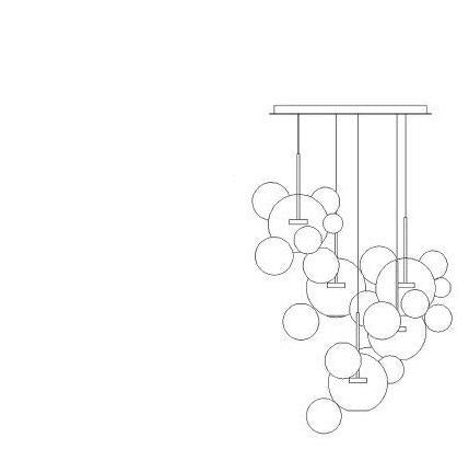 LED Nordic Iron Glass Mickey Gradual Blue LED Lamp LED Light.Pendant Lights.Pendant Lamp.Pendant light For Dinning Room Foyer