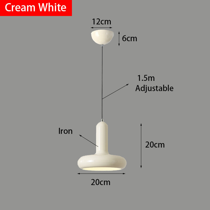 Macaron Small Pendant Lamp Modern Cream Style Bedroom Bedside Lamp Fashionable and Simple Lamp