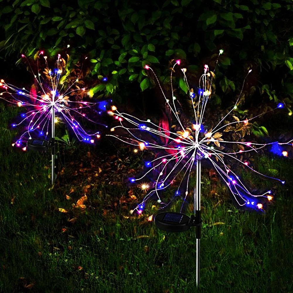 Garden Solar Lights Firework Christmas Landscape Path Lawn Lamp Outdoor Waterproof Garden Decoration Light Patio Yard Led Lamps