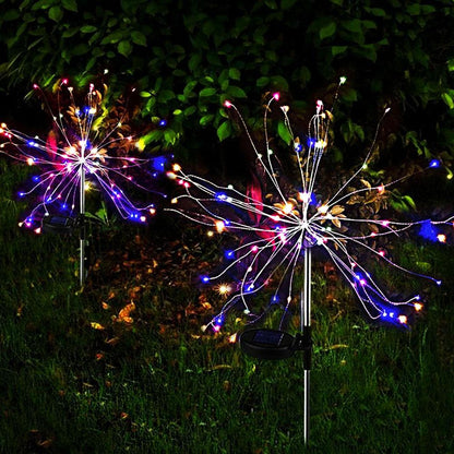 Garden Solar Lights Firework Christmas Landscape Path Lawn Lamp Outdoor Waterproof Garden Decoration Light Patio Yard Led Lamps