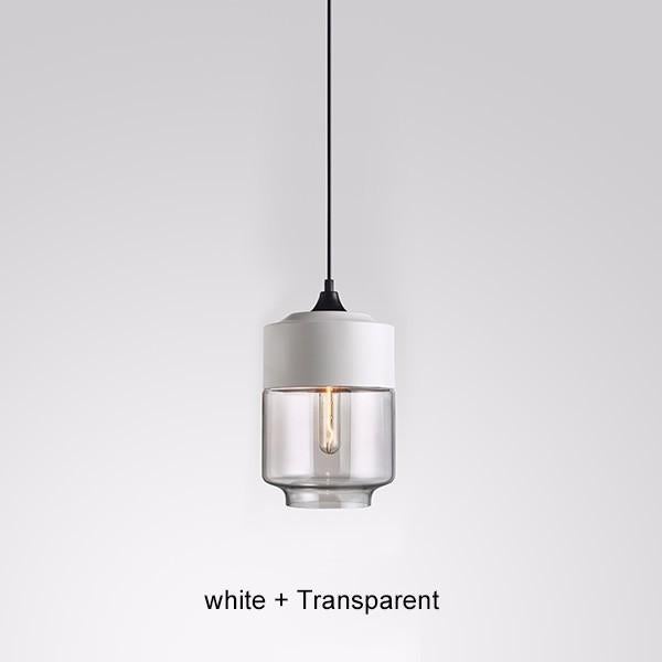 Glass Lamp Modern Pendant Lights Kitchen Fixtures For Dining Room Restaurant Bar Black White Indoor Home Hanging Lighting Lustre