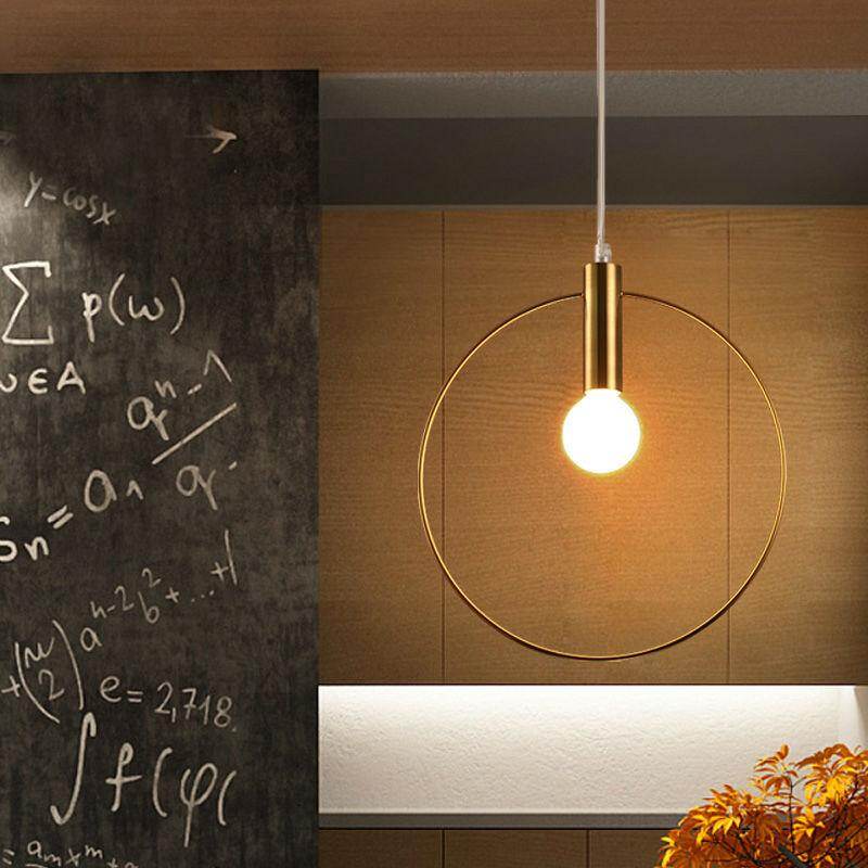 Modern Pendant Light Single Ring Hanging Lamp Arts Decoration Lighting