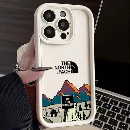 For IPhone 16 15 14 Mountain peak Road Phone Case13 12 11 Pro Max XR XS 7 8 15 16 Plus Fashion Soft Shockproof Back Matte Cover