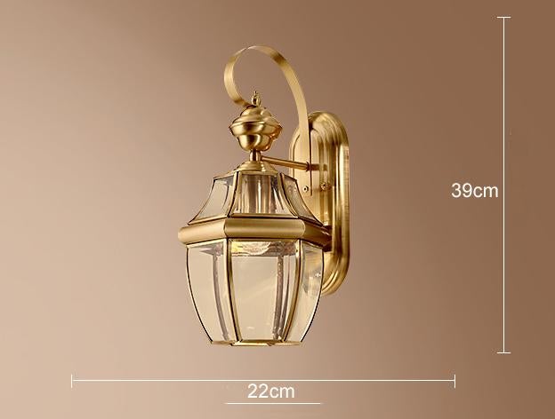 Simple Country Style of Outdoor Copper Wall Lamp