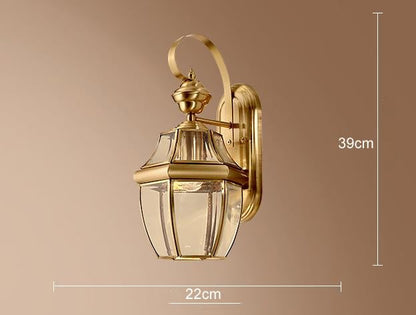 Simple Country Style of Outdoor Copper Wall Lamp