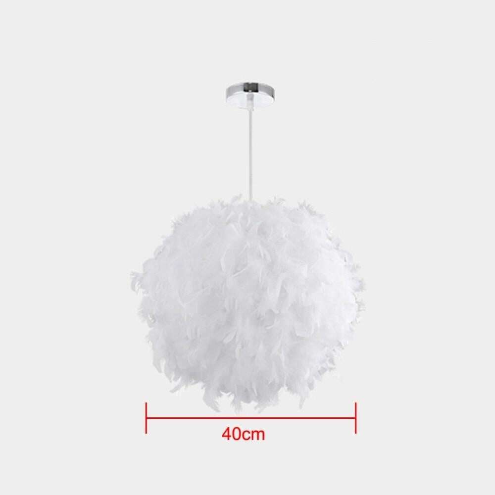 Modern Pendant Light Dreamlike Feather Droplight Bedroom Hanging Lamp