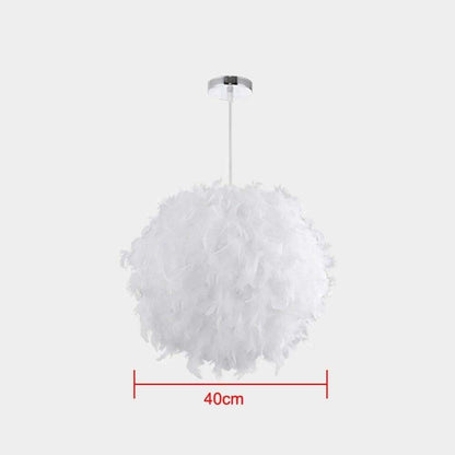 Modern Pendant Light Dreamlike Feather Droplight Bedroom Hanging Lamp