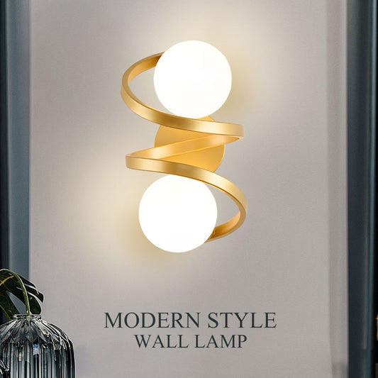 White Frosted Glass Lampshade Wall Lights G9 7W Creative Dining room Bedroom Bedside Aisle Wall Lamp Modern LED Lighting