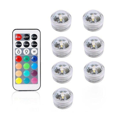 Remote Controlled RGB Submersible Light Battery Operated Underwater Night Lamp Vase Bowl Outdoor Garden Wedding Party Decoration