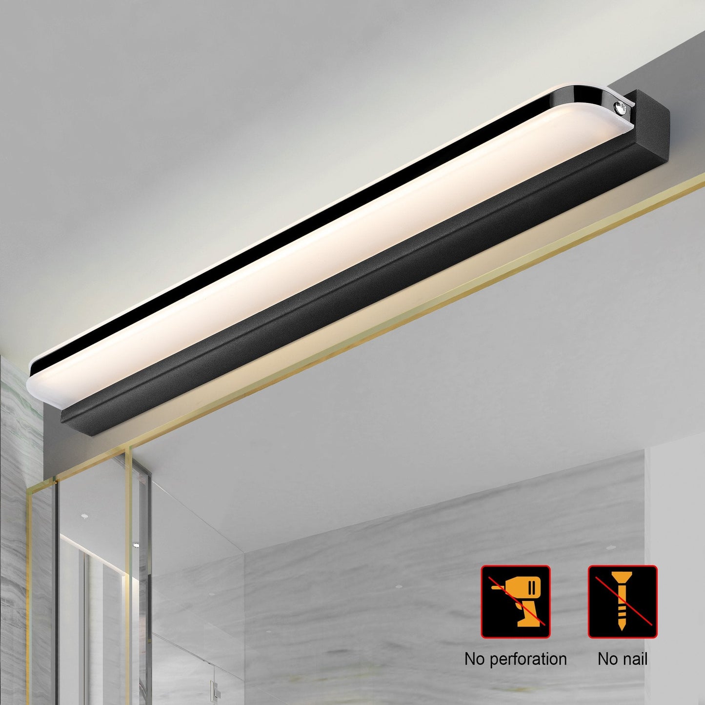 LED Mirror Light 40/50cm 9W/12W Waterproof Modern Cosmetic Acrylic Wall Lamp For Bathroom Light sconce lamp ZJQ0004
