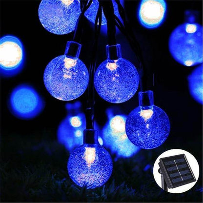 5M 7M 10M Solar Lamp Crystal Ball LED String Lights Flash Waterproof Fairy  For Outdoor Garden Christmas Wedding Decoration