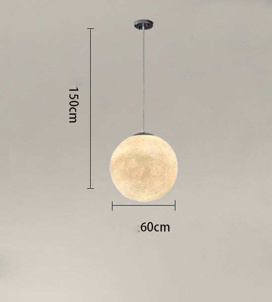Creative Restaurant Bar Decoration Chandelier Hotel Bedroom Living Room Moon-shaped Lamps