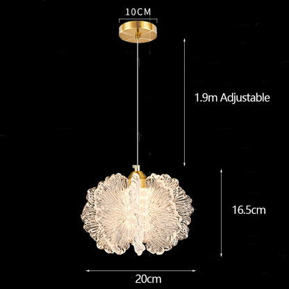 Cream-Style Long line Bedroom Bedside Flower Chandelier Acrylic Dining Room Warm Lighting Fixtures