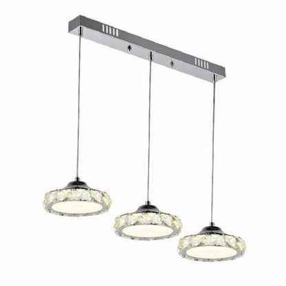 Home Dining Chandelier Single-headed Three-headed Round Rectangular Disc Crystal Small Chandelier