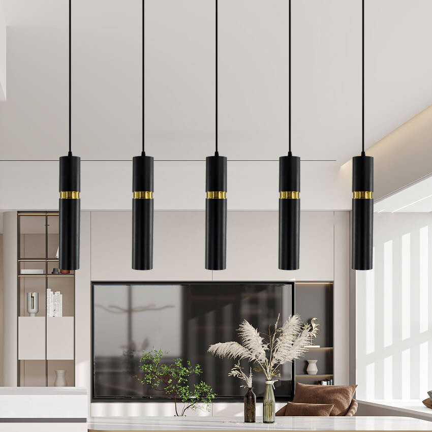 Black /gray Modern LED Pendant Lamp Aluminum Metal spotlight Fixture Living Bedroom Decor Hanging Lighting