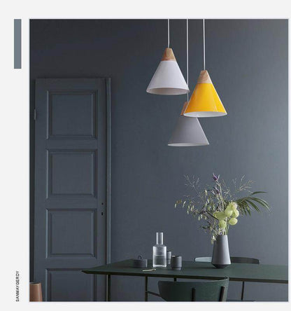 Pendant Lights Modern Wood Pendant Lamp Nordic light For Cafe Restaurant Bedroom Hanglamp Kitchen Colorful Suspension Luminaire