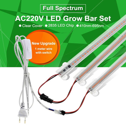 LED Grow Light Full Spectrum LED Bar Lamp for Plants High Luminous Efficiency 8W 50/30cm for Grow Tent Greenhouses Flowers