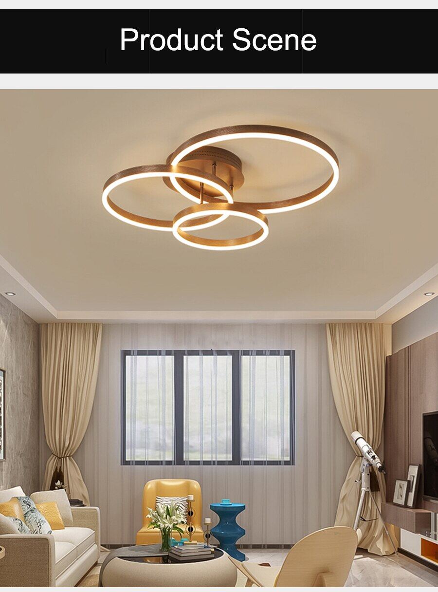 Led Ceiling Lights For Living Room Bedroom Remote Control Lamparas DeTecho Surface Mount White Indoor Lighting Fixture