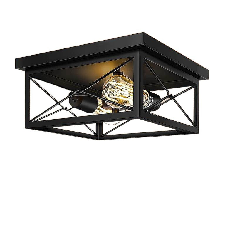 Modern LED Ceiling Lights Industrial Iron Black Nordic Minimalist Home Decoration Living Room Dining Room Ceiling Lamps Lighting