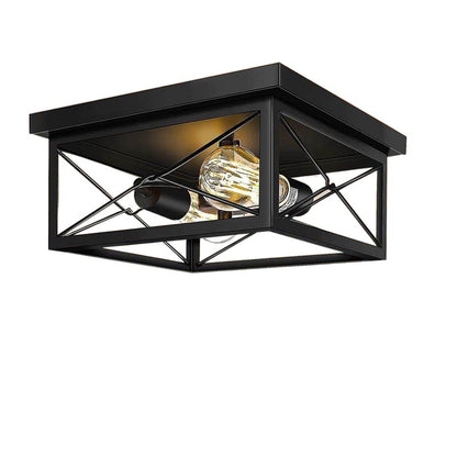 Modern LED Ceiling Lights Industrial Iron Black Nordic Minimalist Home Decoration Living Room Dining Room Ceiling Lamps Lighting