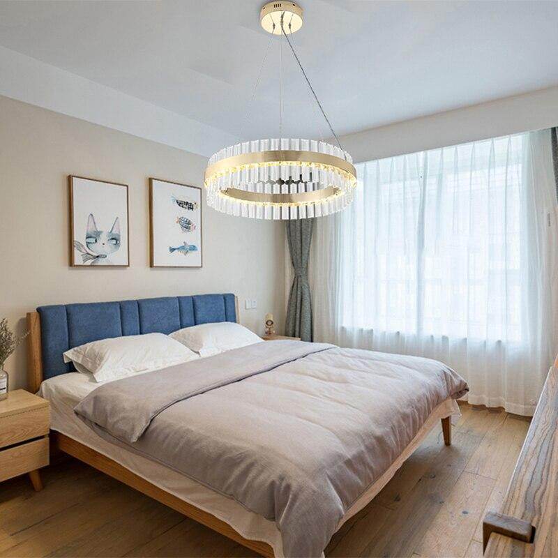 Luxury Crystal Pendant Light Living Room Led Pendant Lamps Dining Room Modern Hanging Lighting Bedroom Crystal Kitchen Fixtures