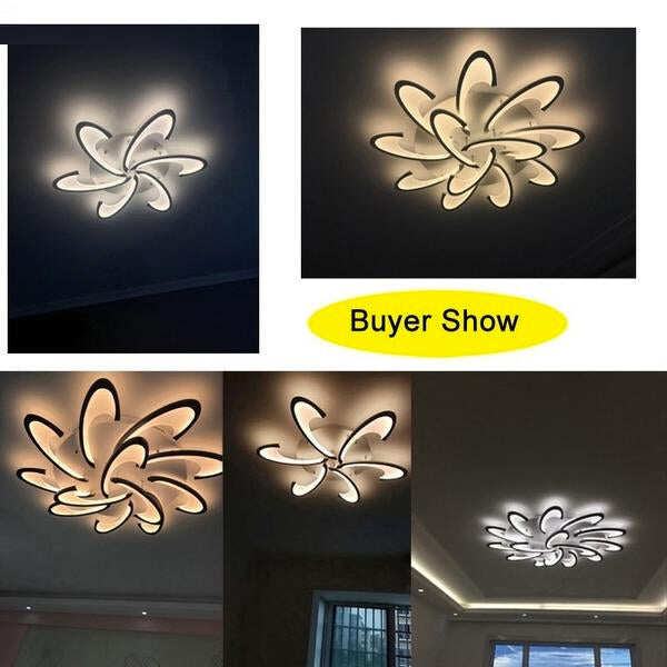 Remote Control LED Ceiling Lights with Ultra-thin Acrylic Flush Mount Lamp